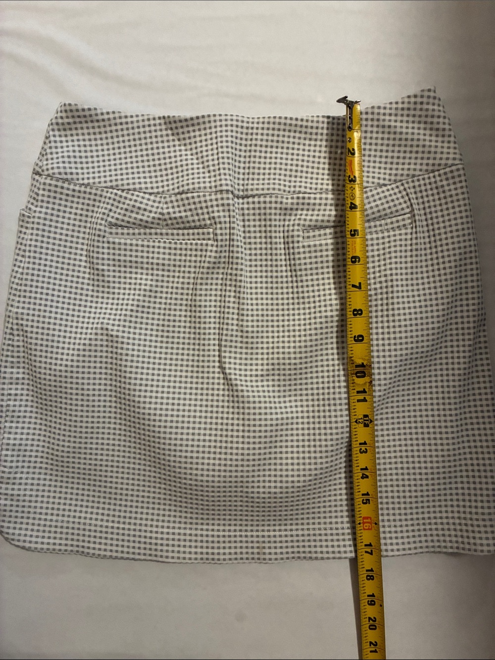 Classic Black-and-White Check Pencil Skort - Picture 5 of 7